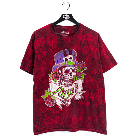 2017 Poison Skull Flower Band Tour T-Shirt