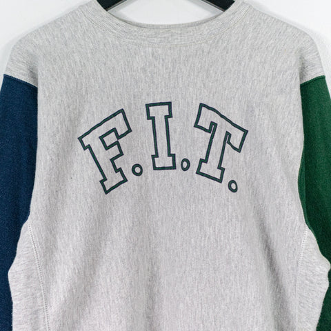 Champion Reverse Weave F.I.T. Fashion Institute New York NYC Color Block Sweatshirt