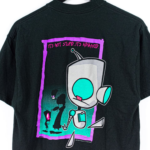 2002 Invader Zim Not Stupid Viacom Nickelodeon Cartoon T-Shirt
