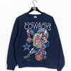 1996 Warner Bros Taz Dallas Cowboys NFL Sweatshirt