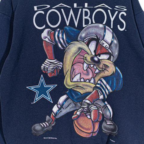 1996 Warner Bros Taz Dallas Cowboys NFL Sweatshirt