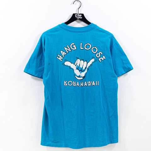 Hang Loose Kona Hawaii Surf Puff Print T-Shirt