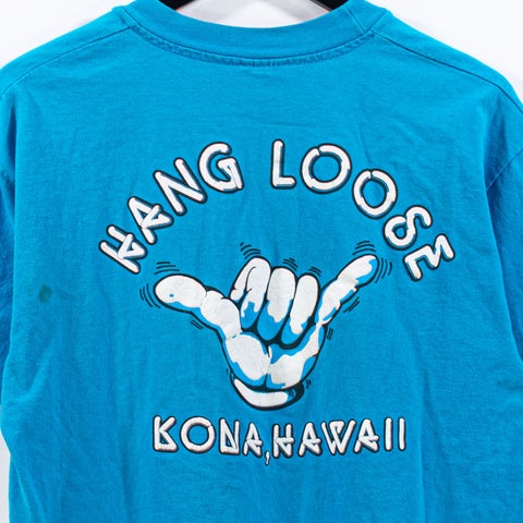 Hang Loose Kona Hawaii Surf Puff Print T-Shirt