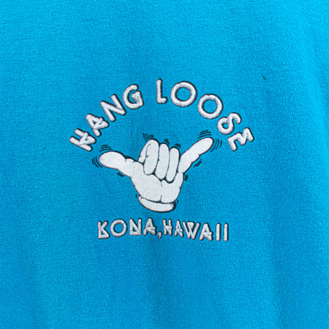 Hang Loose Kona Hawaii Surf Puff Print T-Shirt