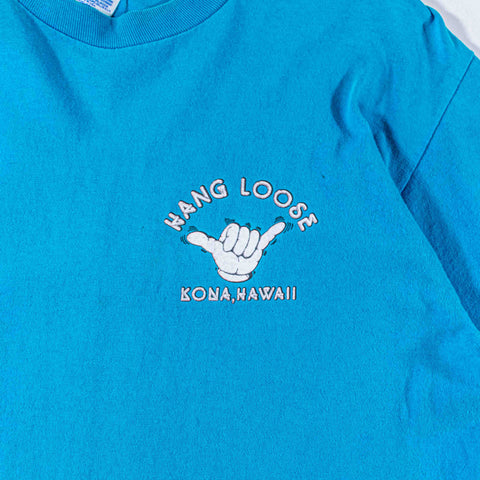 Hang Loose Kona Hawaii Surf Puff Print T-Shirt