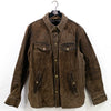Old Navy Corduroy Collar Genuine Leather Suede Snap Jacket