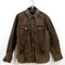 Old Navy Corduroy Collar Genuine Leather Suede Snap Jacket