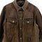 Old Navy Corduroy Collar Genuine Leather Suede Snap Jacket