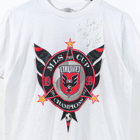 Adidas 1999 MLS Cup Champions DC United Jeff Agoos Autographed T-Shirt