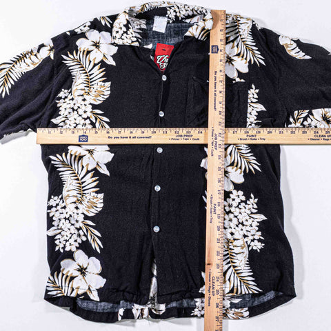 Floral Hawaiian Rayon Button Short Sleeve Shirt