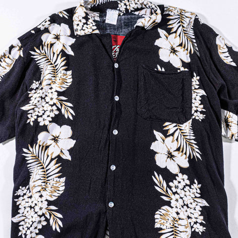 Floral Hawaiian Rayon Button Short Sleeve Shirt