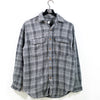 Resist Textured Grunge Flannel Button Shirt