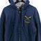 Rugby Ralph Lauren RLFC Cross Oar Crew Thermal Lined Zip Up Hoodie Sweatshirt