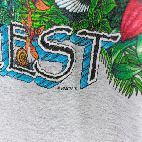 1991 Habitat Rainforest Animals Birds Rio Las Vegas AOP T-Shirt