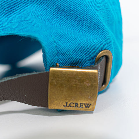 J Crew Tonal Made in USA Leather Strap Baseball Hat