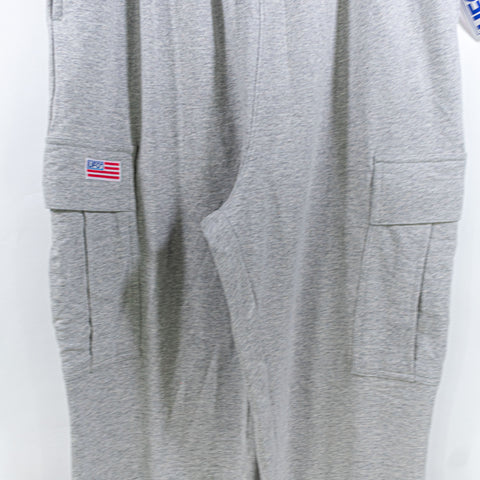 UFO Spell Out Patch Logo Cargo Sweatpants Joggers