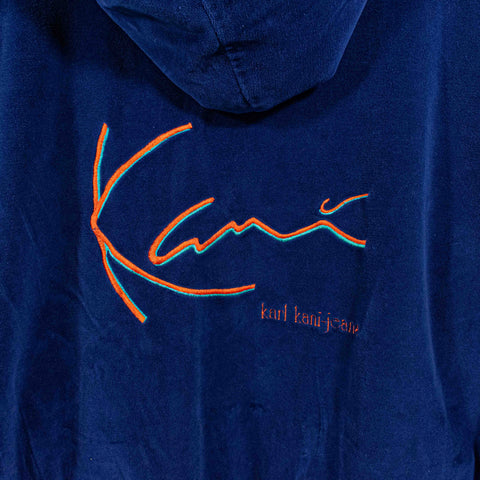 Karl Kani Jeans Velour Jacket Embroidered Full Zip Hip Hop