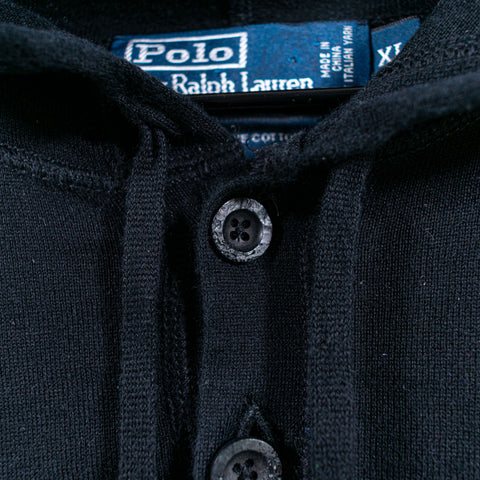 Polo Ralph Lauren Henley Hoodie Italian Yarn Fine Cotton Sweater