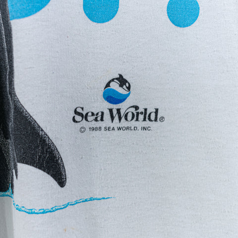1988 Sea World T-Shirt Shamu Orca Whale Baby