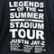 2013 Jay-Z Justin Timberlake Legends of The Summer Tour T-Shirt