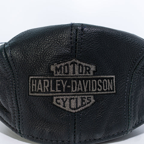 Harley Davidson Motorcycles Leather Hat Cabbie Newsboy