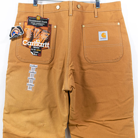 Carhartt Work Pants Jeans Quilt Lined Traditional Duck USA Made Union