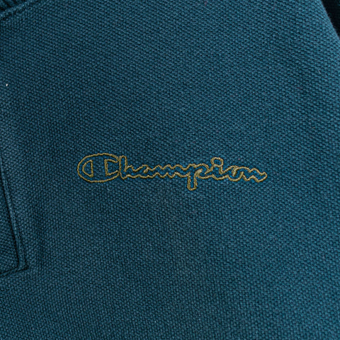 Champion Henley Sweatshirt Embroidered Logo