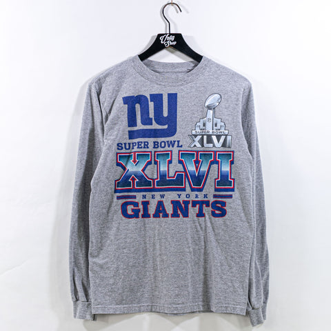 Reebok New York Giants T-Shirt Super Bowl XLVI Long Sleeve