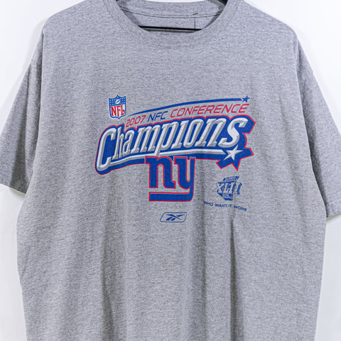 2007 Reebok NFL Conference Champions T-Shirt New York Giants Super Bowl XLVI