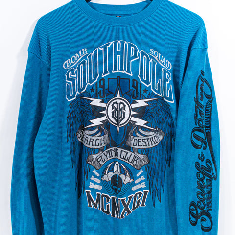 Southpole Thermal Waffle T-Shirt Mall Goth Hip Hop Skate