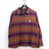 Carhartt Plaid Flannel Button Shirt Logo Loose Fit Rugged Flex