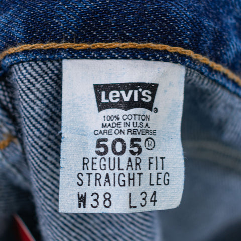 Levis 505 Regular Fit Jeans Skate Grunge Made in USA