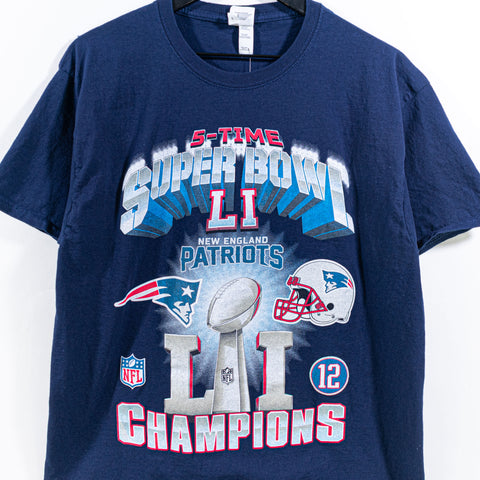 New England Patriots 5 Time Champions T-Shirt NFL Football