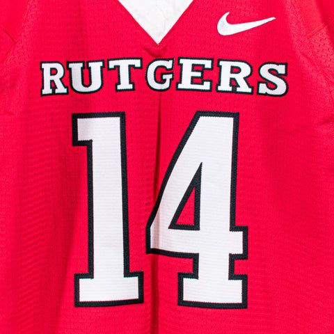 NIKE Rutgers University Scarlett Raiders Football Jersey Team Cut