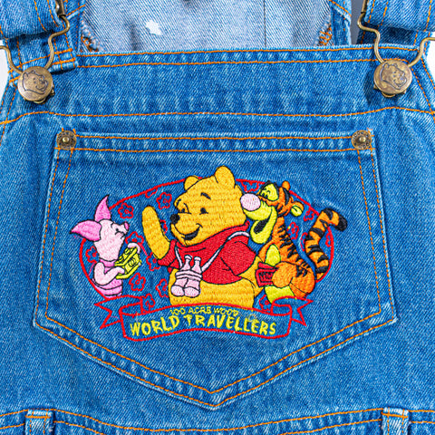 Disney Winnie The Pooh Shortalls Denim World Traveler