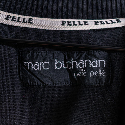 Marc Buchanan Pelle Pelle 1/4 Zip Sweatshirt Embroidered Hip Hop