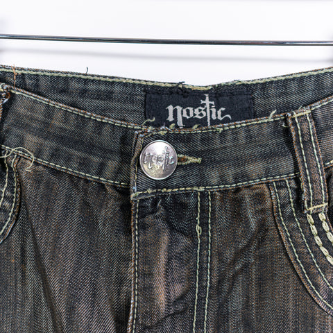 Nostic Jeans Hip Hop Baggy Skater Embroidered Mall Goth