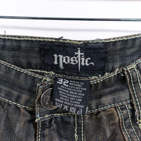 Nostic Jeans Hip Hop Baggy Skater Embroidered Mall Goth