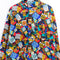 AOP Printed Button Shirt Art Musical Instruments Flowers