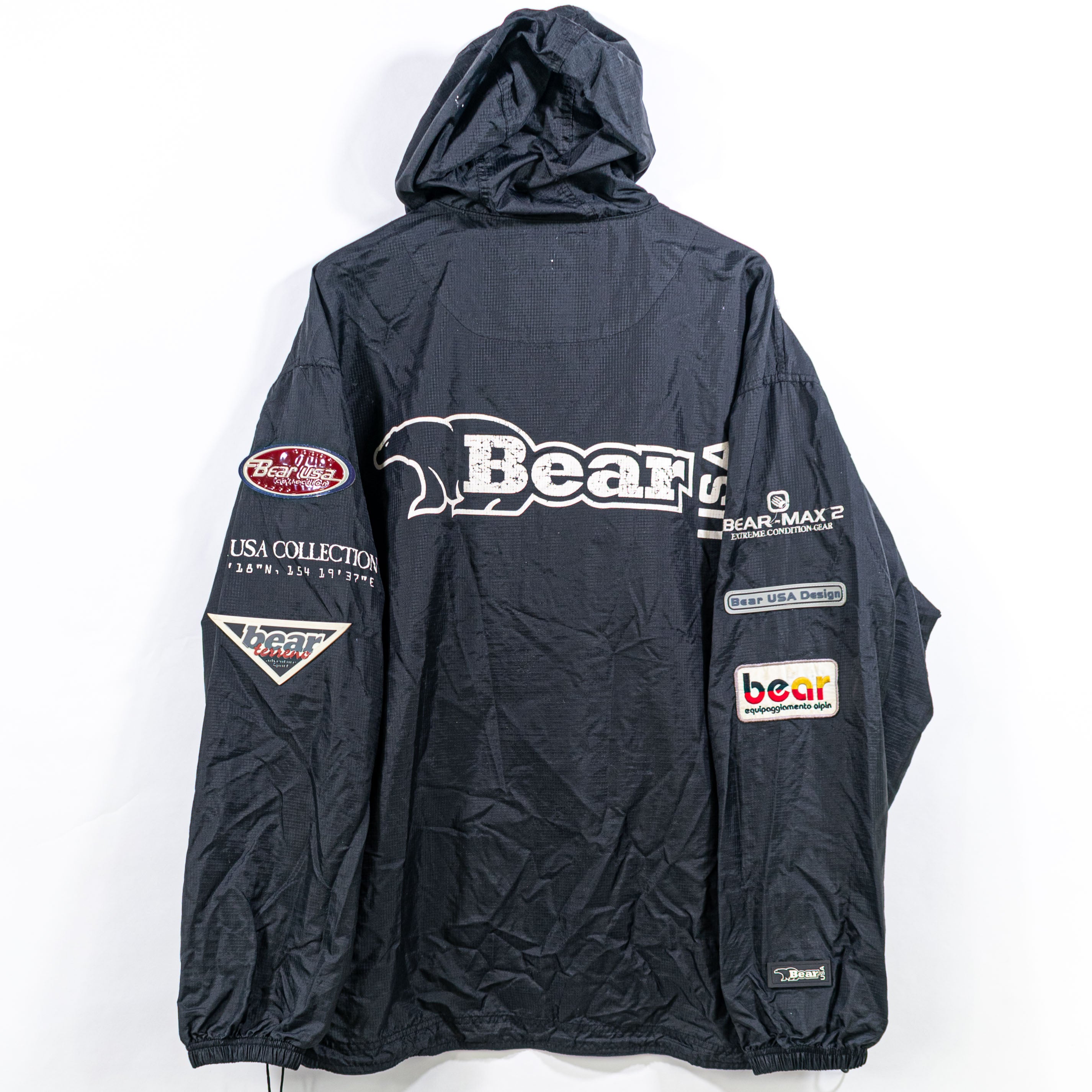 90s BEAR USA ヴィンテージ ジャケット アノラックパーカー 黒 S 90s Bear USA デザイン アノラックパーカー - メルカリ