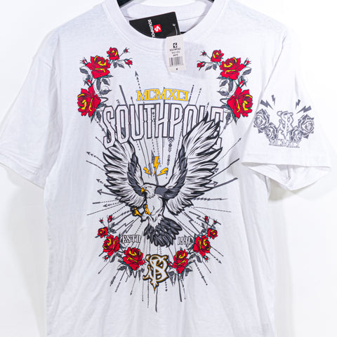 SouthPole T-Shirt Eagle Roses Hip Hop Mall Goth Skater