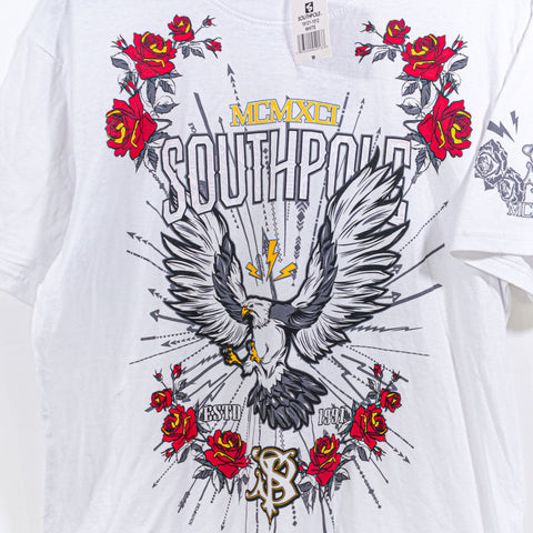 SouthPole T-Shirt Eagle Roses Hip Hop Mall Goth Skater