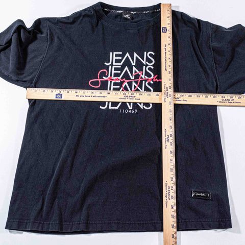 Sean John Jeans T-Shirt Long Sleeve Spell Out Hip Hop