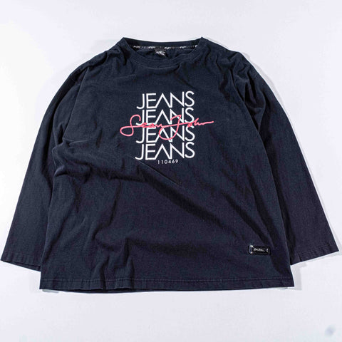 Sean John Jeans T-Shirt Long Sleeve Spell Out Hip Hop