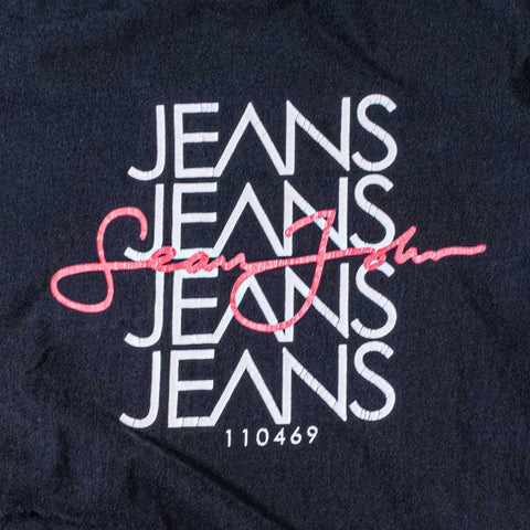 Sean John Jeans T-Shirt Long Sleeve Spell Out Hip Hop