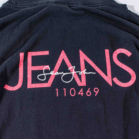 Sean John Jeans T-Shirt Long Sleeve Spell Out Hip Hop