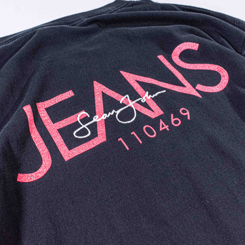 Sean John Jeans T-Shirt Long Sleeve Spell Out Hip Hop