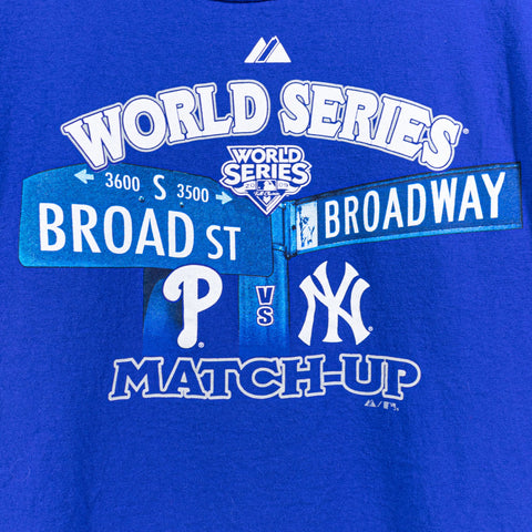 2009 MLB World Series Phillies Yankees T-Shirt Majestic Philadelphia New York