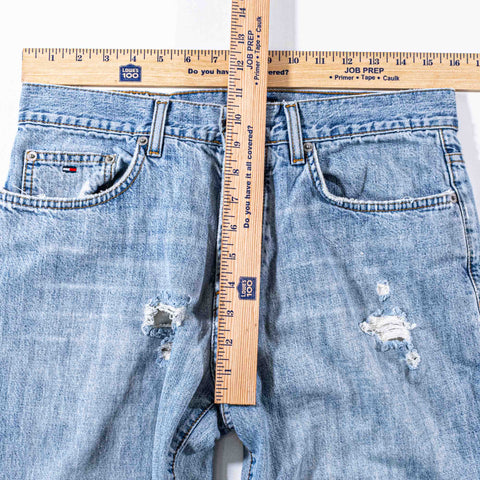 Tommy Hilfiger Jeans Flag Patch Distressed Jeans