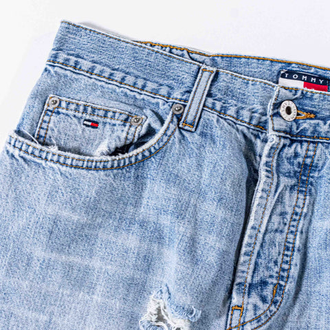 Tommy Hilfiger Jeans Flag Patch Distressed Jeans